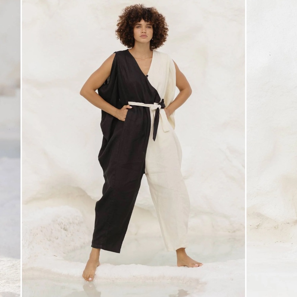 Myrah Penaloza — French Linen Kuan Yin Playsuit